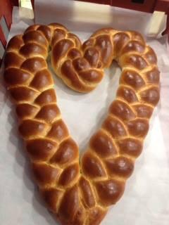 Plaited Heart Shaped Challah - Large
